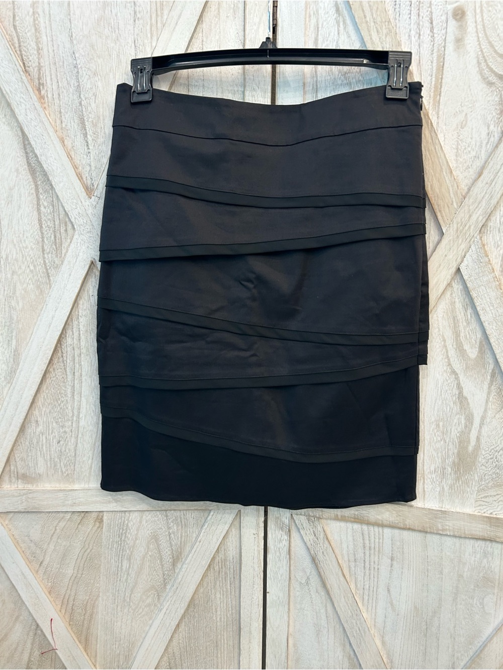 White House Black Market Black Layered Pencil Skirt